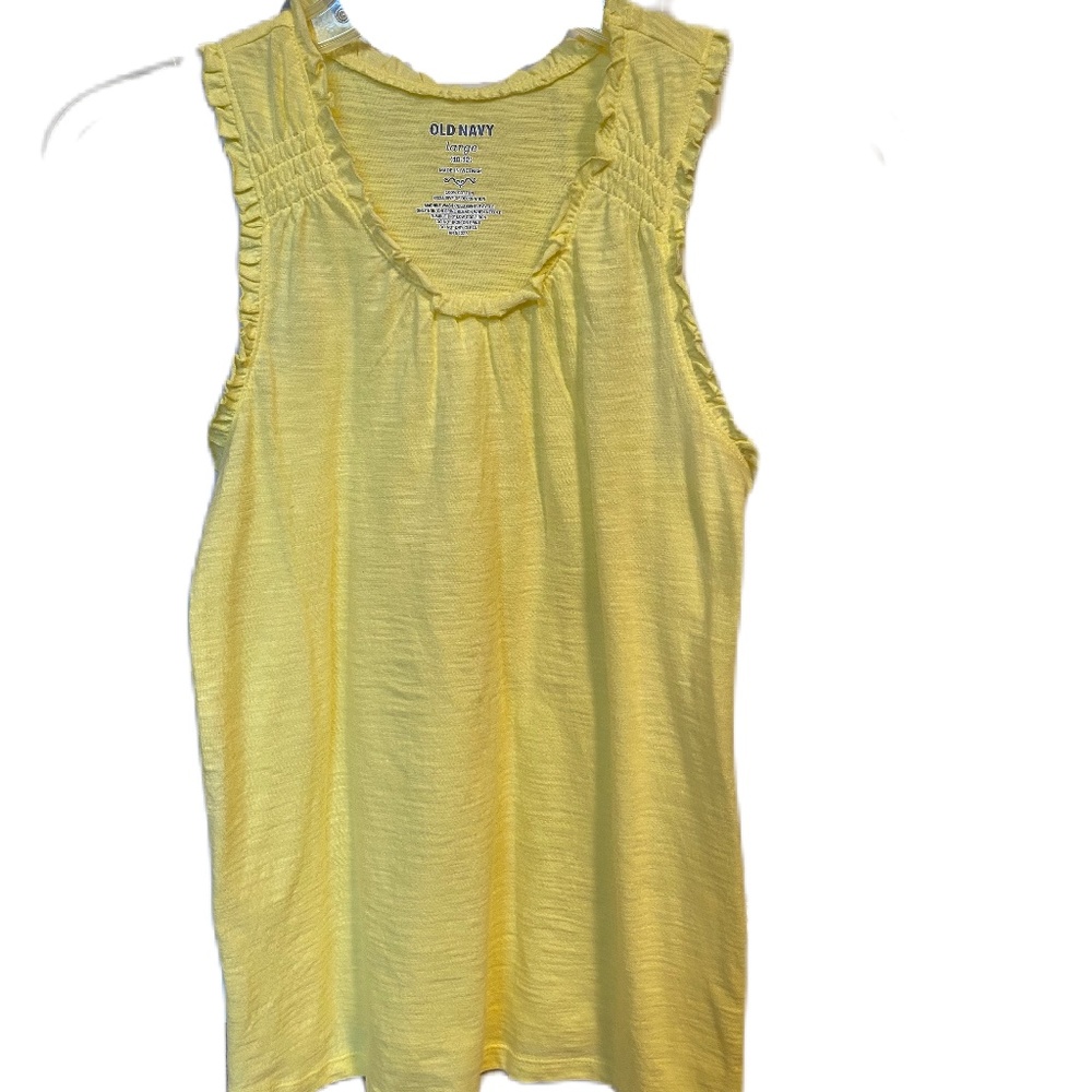 Old Navy tee tank top yellow 10-12